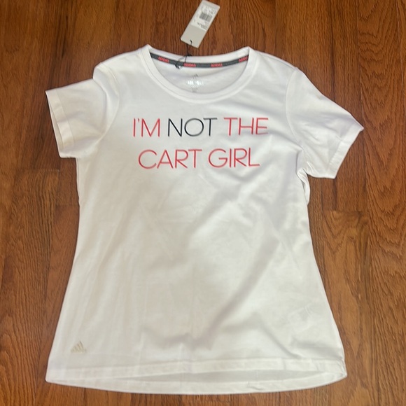 NWT ADIDAS WOMEN GOLF T SHIRT IN WHITE SIZE MEDIUM - Picture 8 of 8